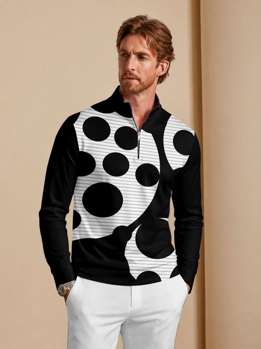 Not So Classic Men's Lightweight Colorblock Golf Shirt Quarterzip UPF50+