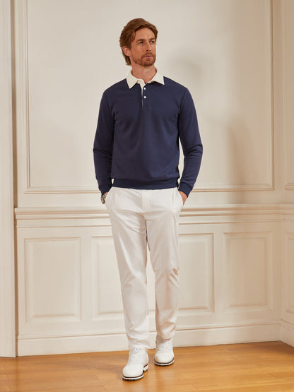 Sweat-shirt boutonné col chemise de golf homme Plus que basique