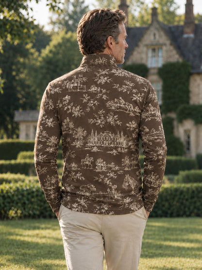 Equestrian Heritage Men's Lightweight Golf Shirt Quarterzip UPF50+