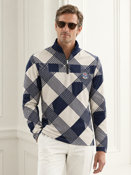 Equestrian Heritage Men's Lightweight Golf Shirt Quarterzip UPF50+