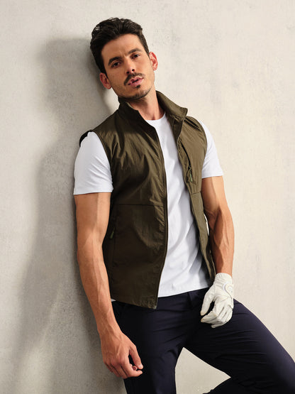 More Than Basic Men's Golf Full Zip Pocket Vest