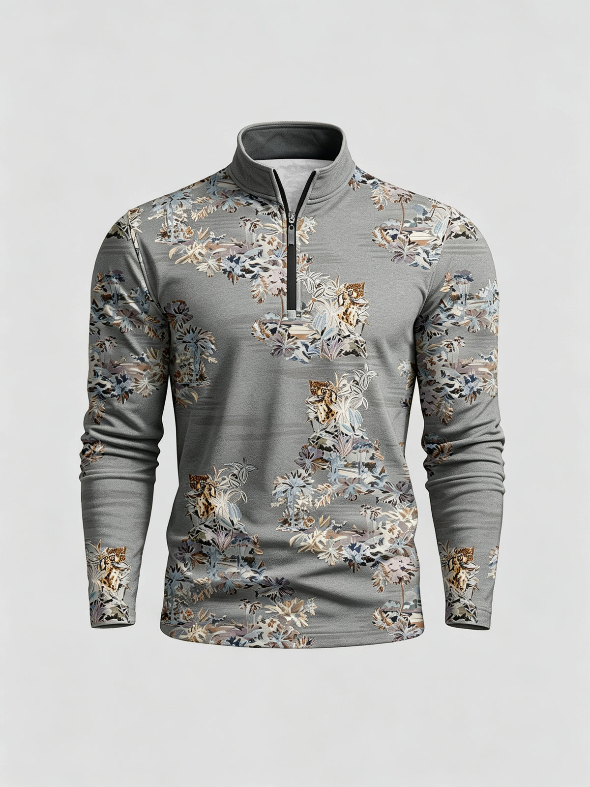 Botanical Energy Men's Lightweight Golf Shirt Quarterzip UPF50+