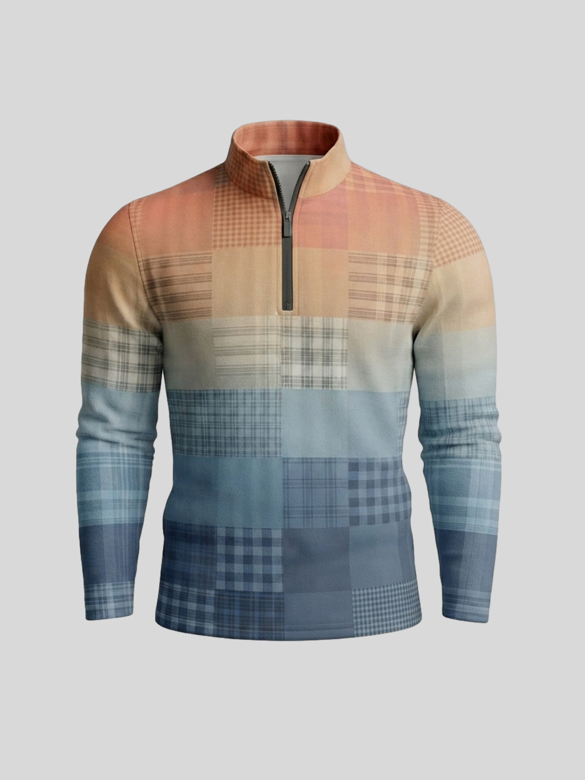 Fairway Patchwork Men's Lightweight Golf Shirt Quarterzip UPF50+