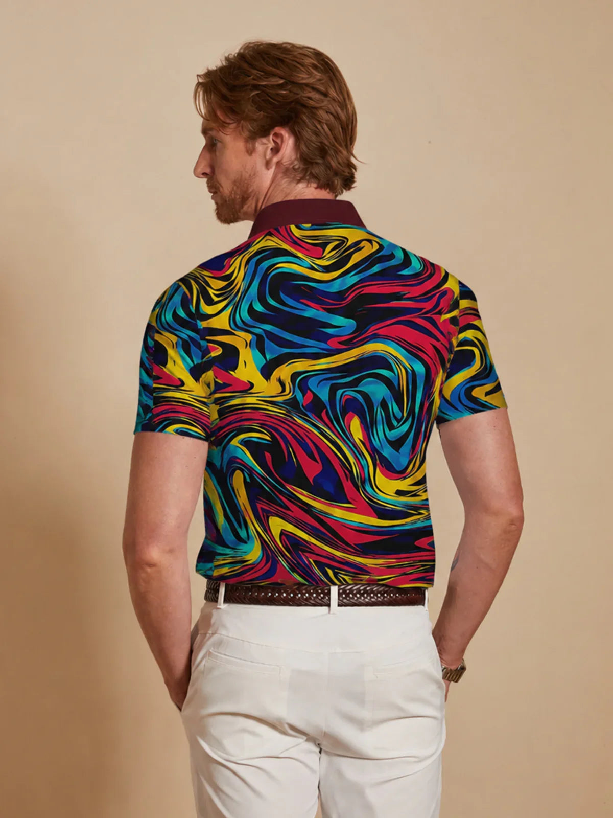 Inked Skins Maglia Polo Uomo con Collo Costolato UPF50+