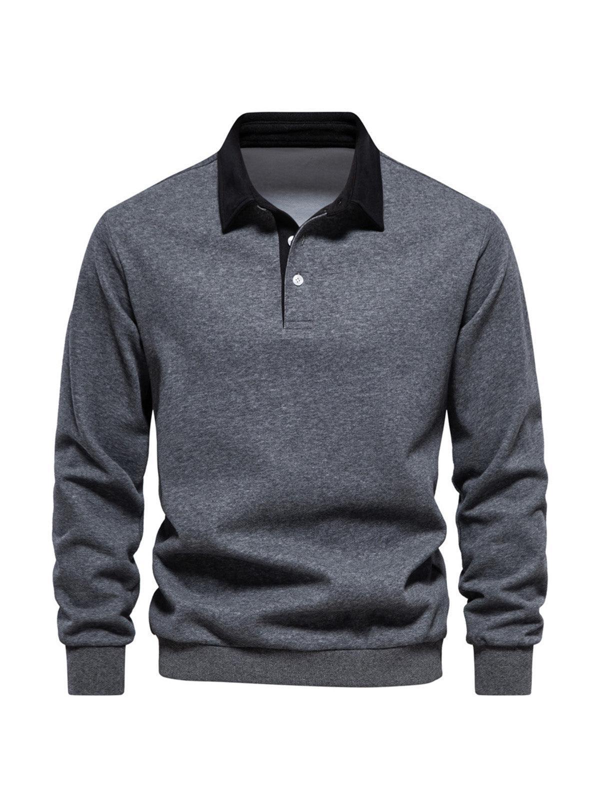 Mehr als nur ein einfaches Herren-Golf-Sweatshirt mit Knopfleiste und Kragen