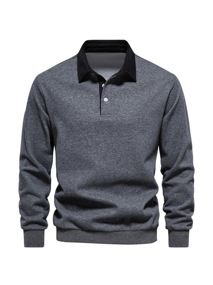 Mehr als nur ein einfaches Herren-Golf-Sweatshirt mit Knopfleiste und Kragen