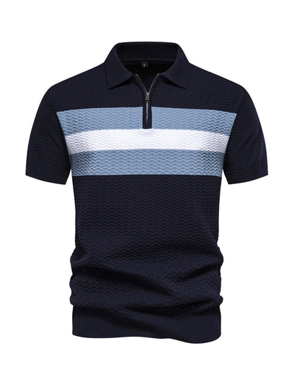 More Than Basic Knit Golf Shirt Quarterzip