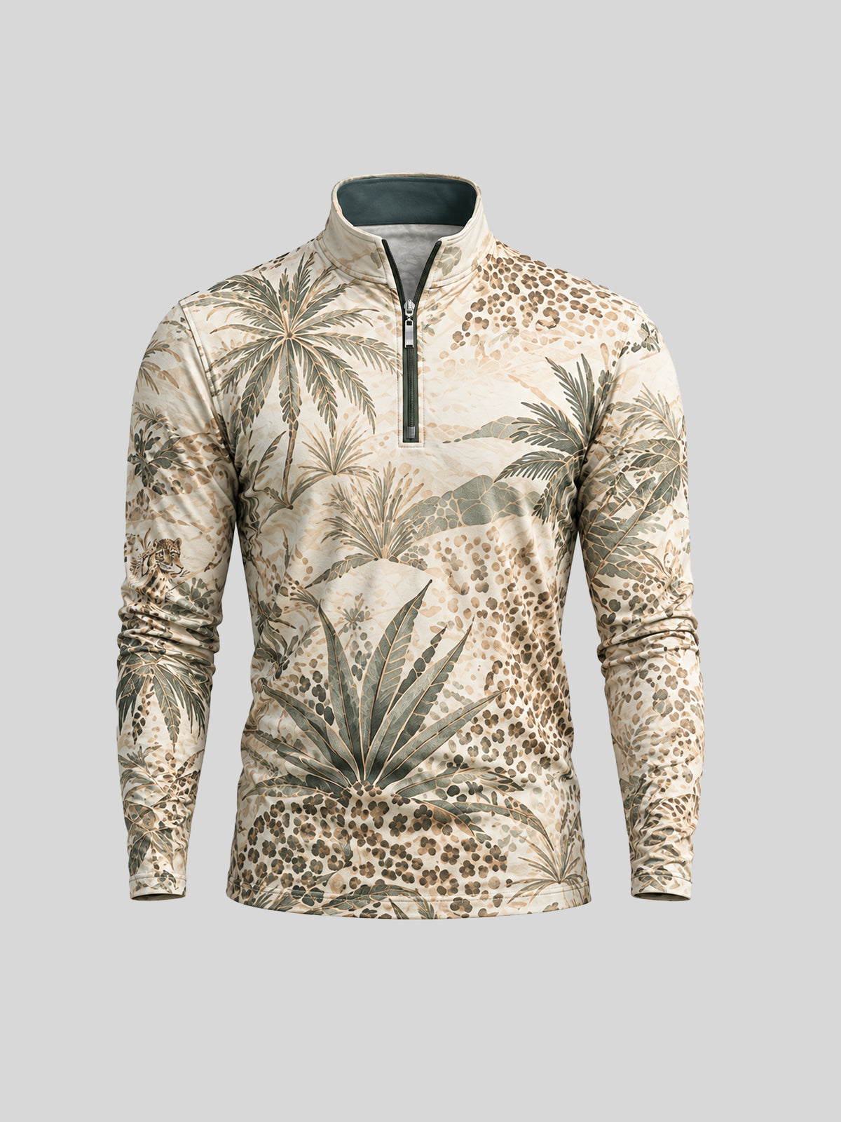 Wildlife Party Men's Lightweight Golf Shirt Quarterzip UPF50+