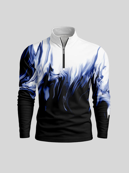 Inked Skins Men's Lightweight Golf Shirt Quarterzip UPF50+