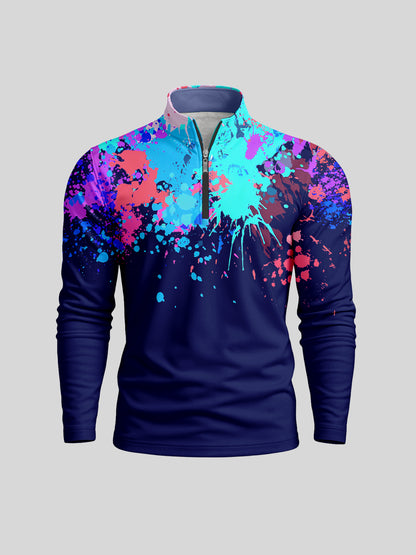 Inked Skins Men's Lightweight Golf Shirt Quarterzip UPF50+