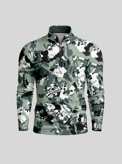 Inked Skins Heren Golfshirt Quarterzip UPF50+