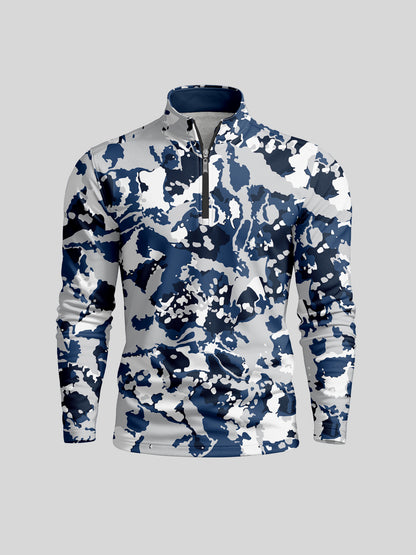 Inked Skins Heren Golfshirt Quarterzip UPF50+