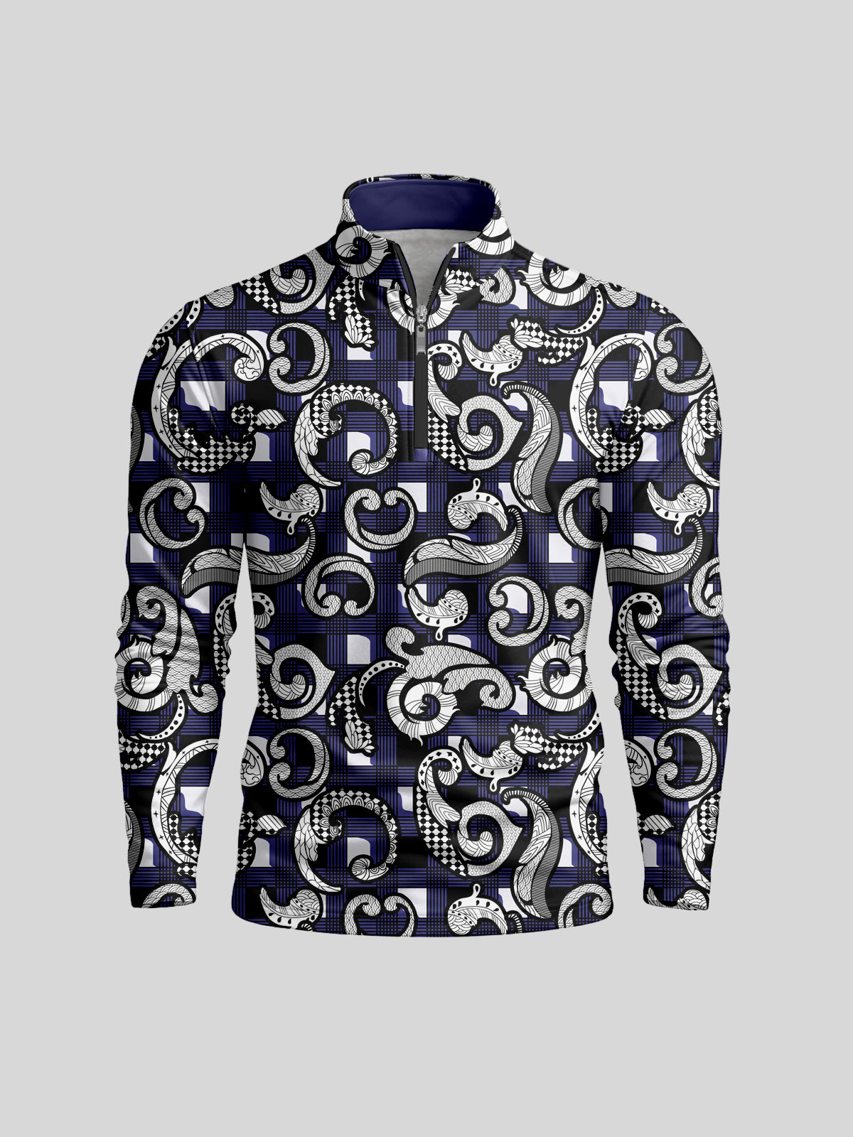 Botanical Energy Men's Lightweight Golf Shirt Quarterzip UPF50+