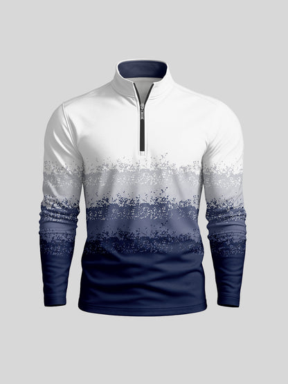 Air Brush Camicia da golf uomo con cerniera a quarto UPF50+
