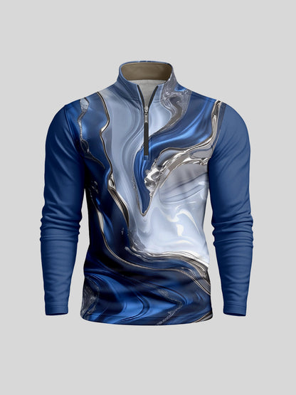 Inked Skins Men's Lightweight Golf Shirt Quarterzip UPF50+