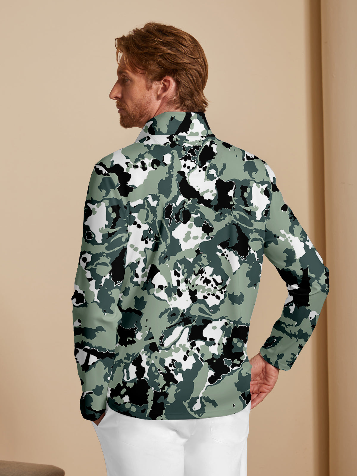 Inked Skins Heren Golfshirt Quarterzip UPF50+