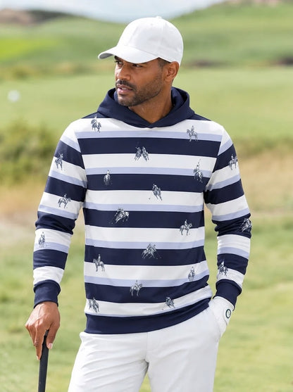 Playful Nautical Men's Golf Hooded Sweatshirt