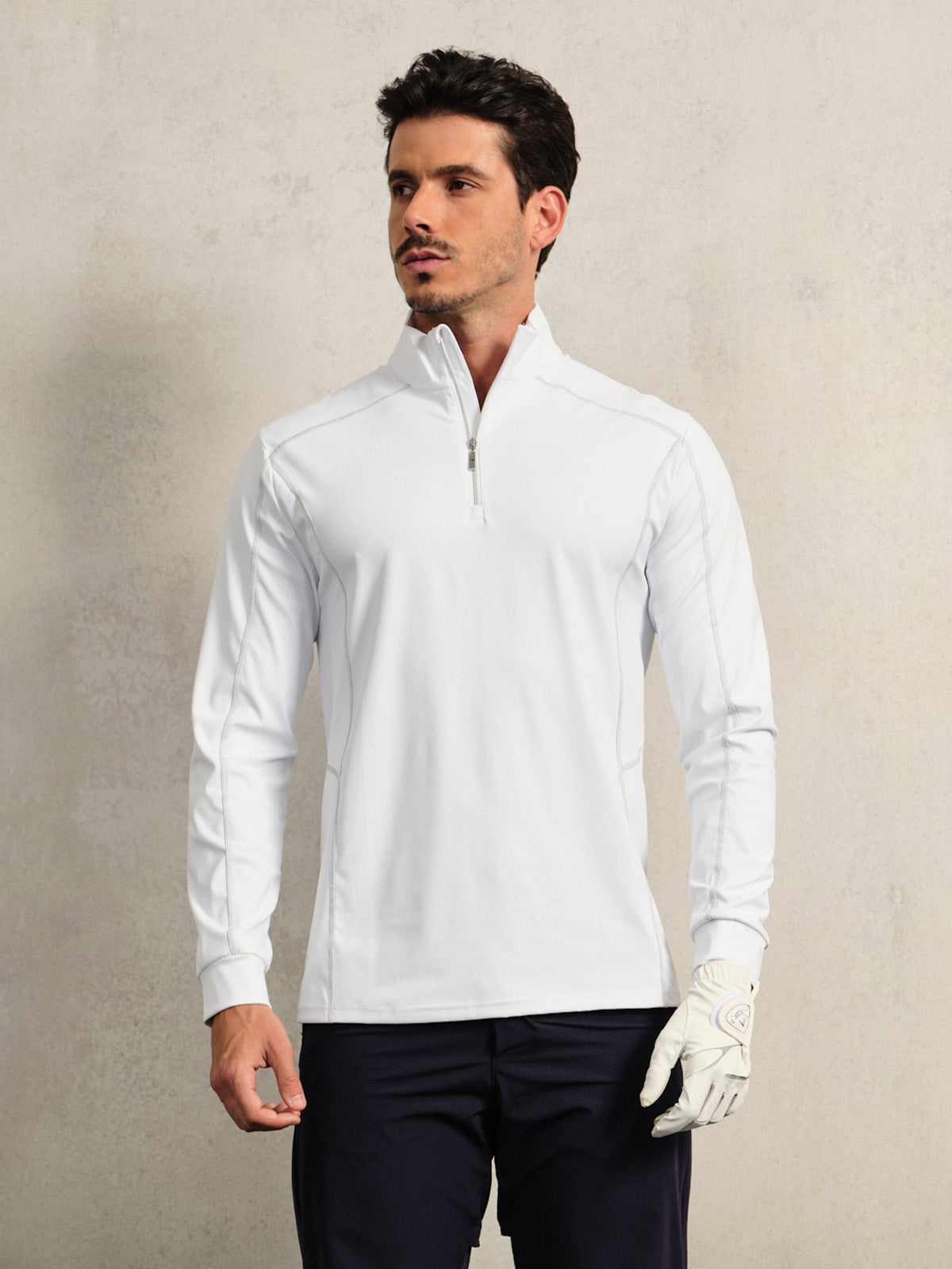 More Than Basic Men's Golf Shirt Quarterzip UPF50+