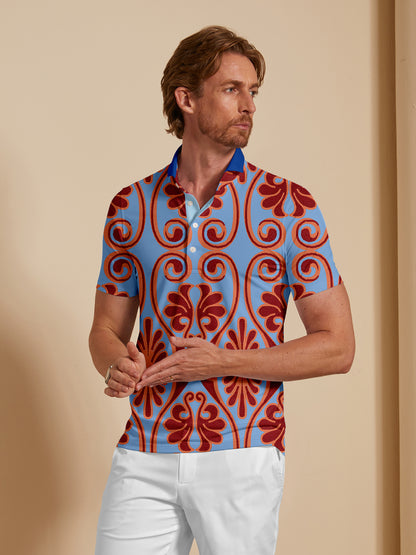 Botanical Energy Men's Polo Top UPF50+
