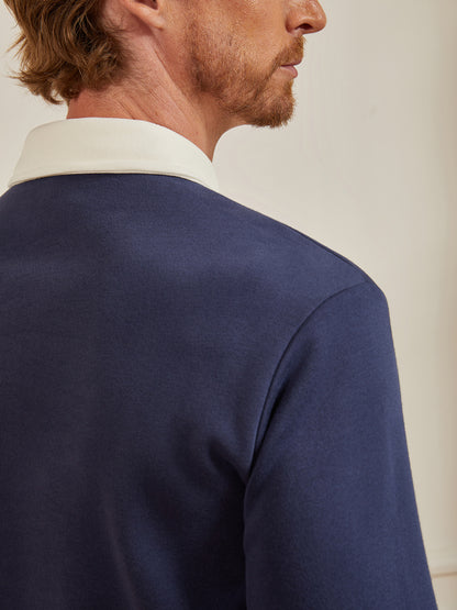 Sweat-shirt boutonné col chemise de golf homme Plus que basique