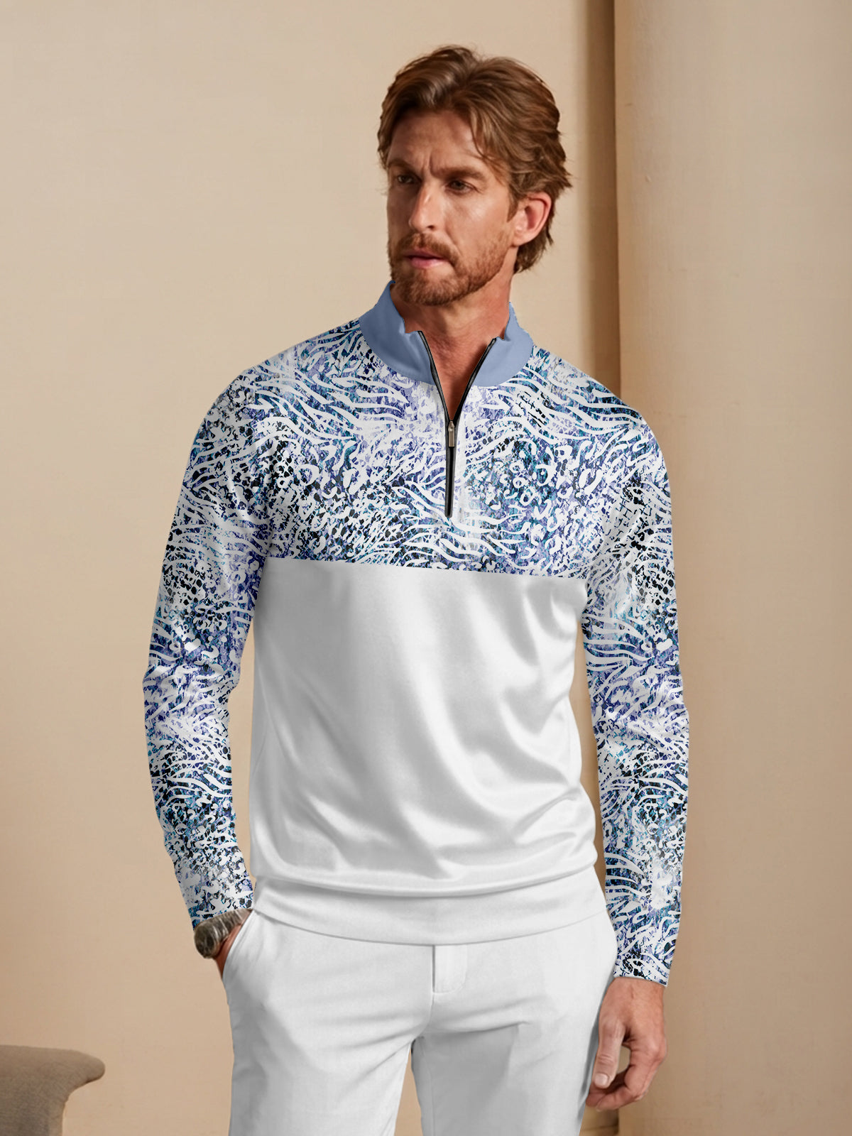Not So Classic Men's Lightweight Golf Shirt Quarterzip UPF50+