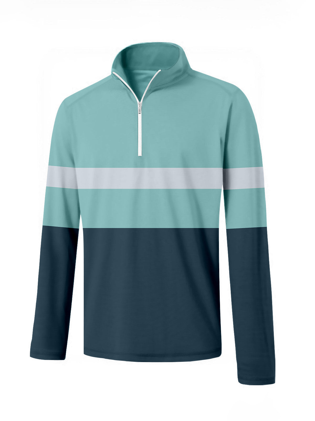 Playful Nautical Golf Shirt Quarterzip UPF50+