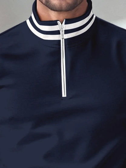 Navycore Maglia da golf da uomo con cerniera a quarto UPF50+