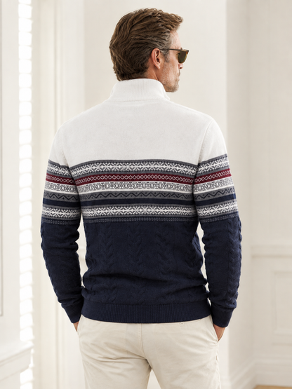 More Than Basic Men's Midweight Golf Quarter Zip Sweater