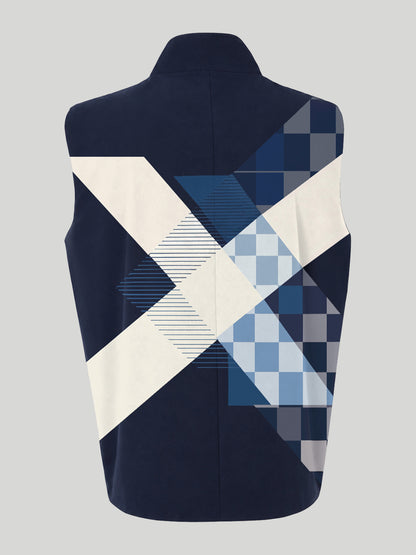 Fairway Patchwork Men's Full-Zip Lightweight Vest