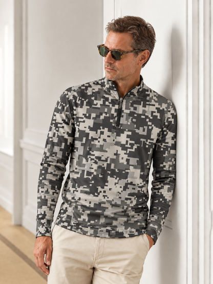 Inked Skins Men's Lightweight Golf Shirt Quarterzip UPF50+