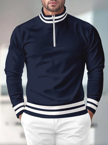 Navycore Maglia da golf da uomo con cerniera a quarto UPF50+
