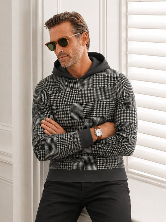 Fairway Patchwork Men's Golf Hooded Sweatshirt