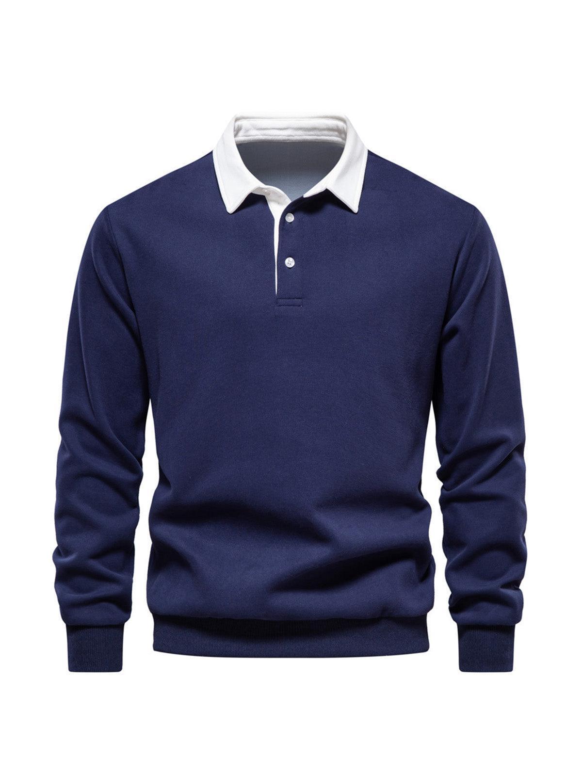 Mehr als nur ein einfaches Herren-Golf-Sweatshirt mit Knopfleiste und Kragen