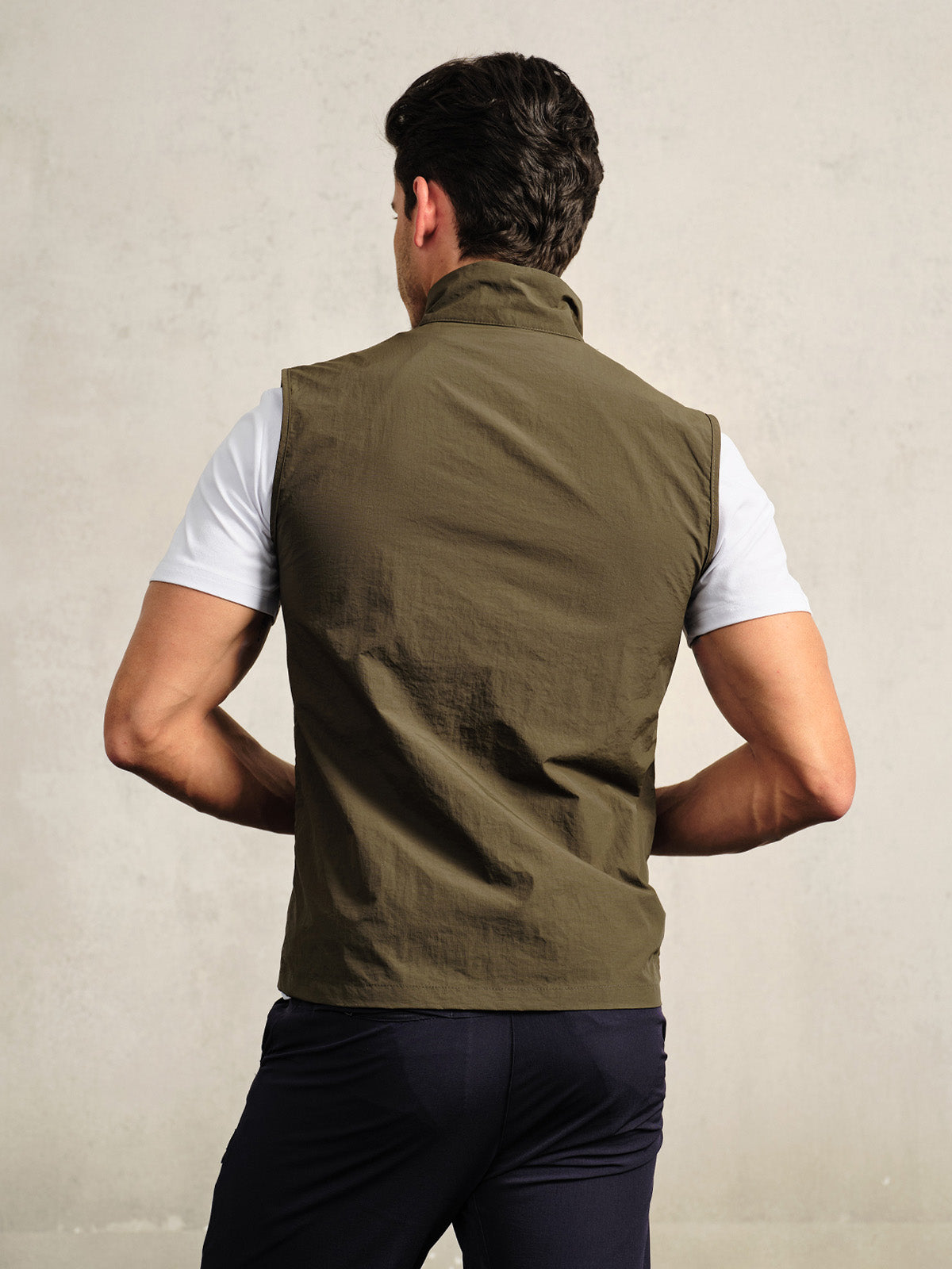 More Than Basic Men's Golf Full Zip Pocket Vest