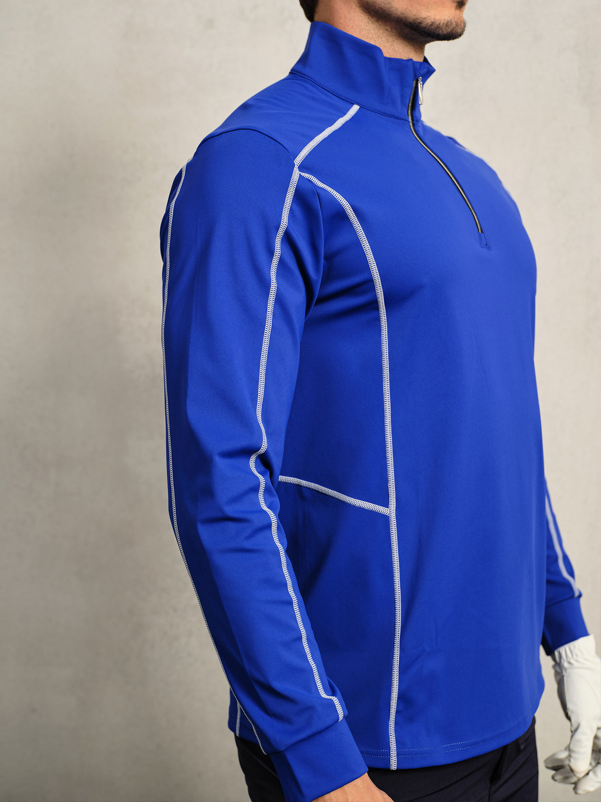 More Than Basic Men's Golf Shirt Quarterzip UPF50+