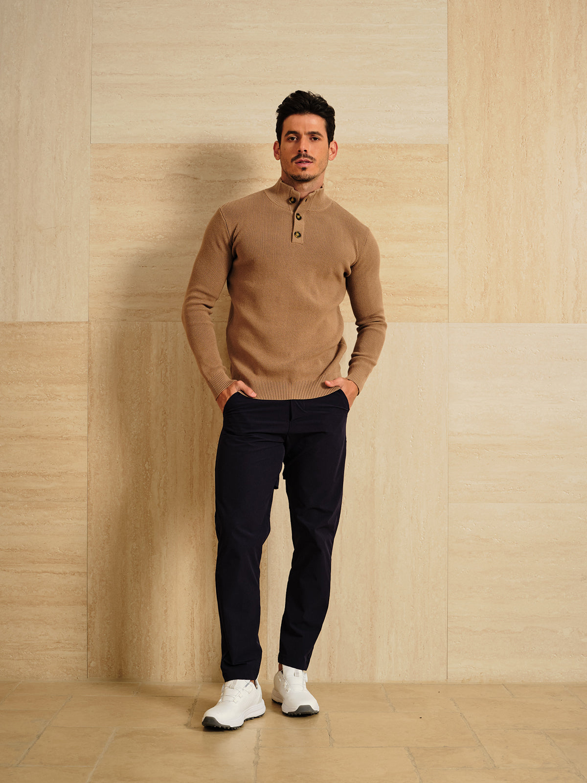 More Than Basic Men's Golf Quarter Zip Sweater
