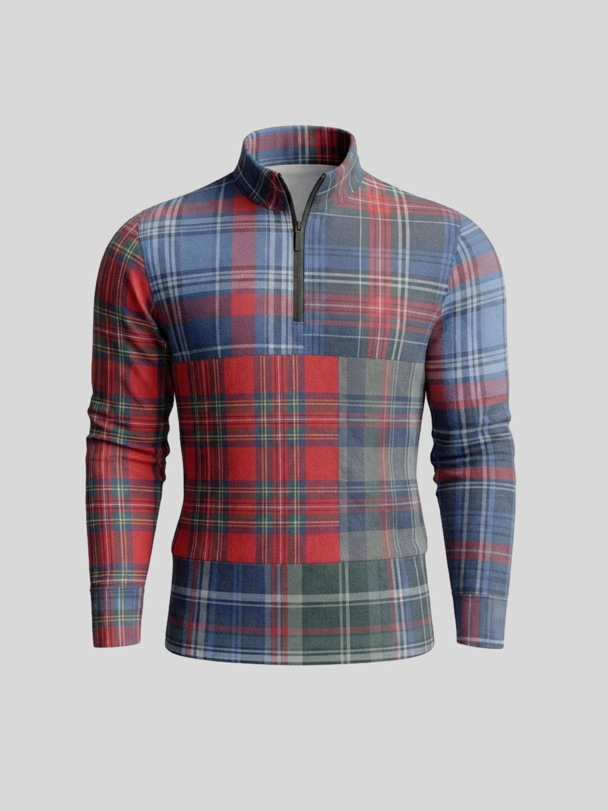Fairway Patchwork Men's Lightweight Golf Shirt Quarterzip UPF50+
