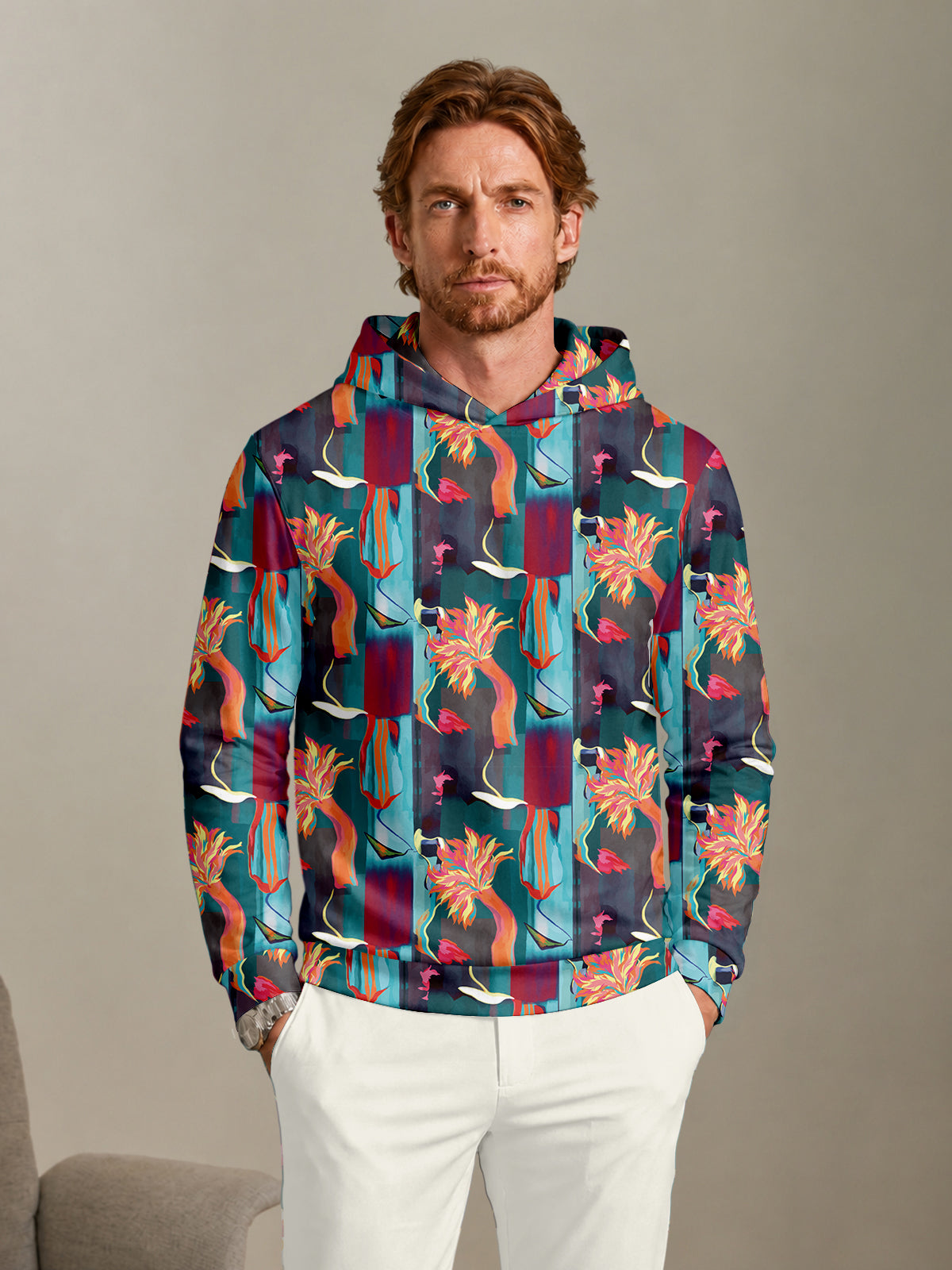 Botanical Energy Men's Golf Hooded Sweatshirt
