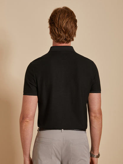 PearlTex Men's Cotton-Linen-Silk Polo Top