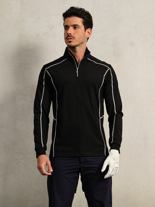 More Than Basic Men's Golf Shirt Quarterzip UPF50+