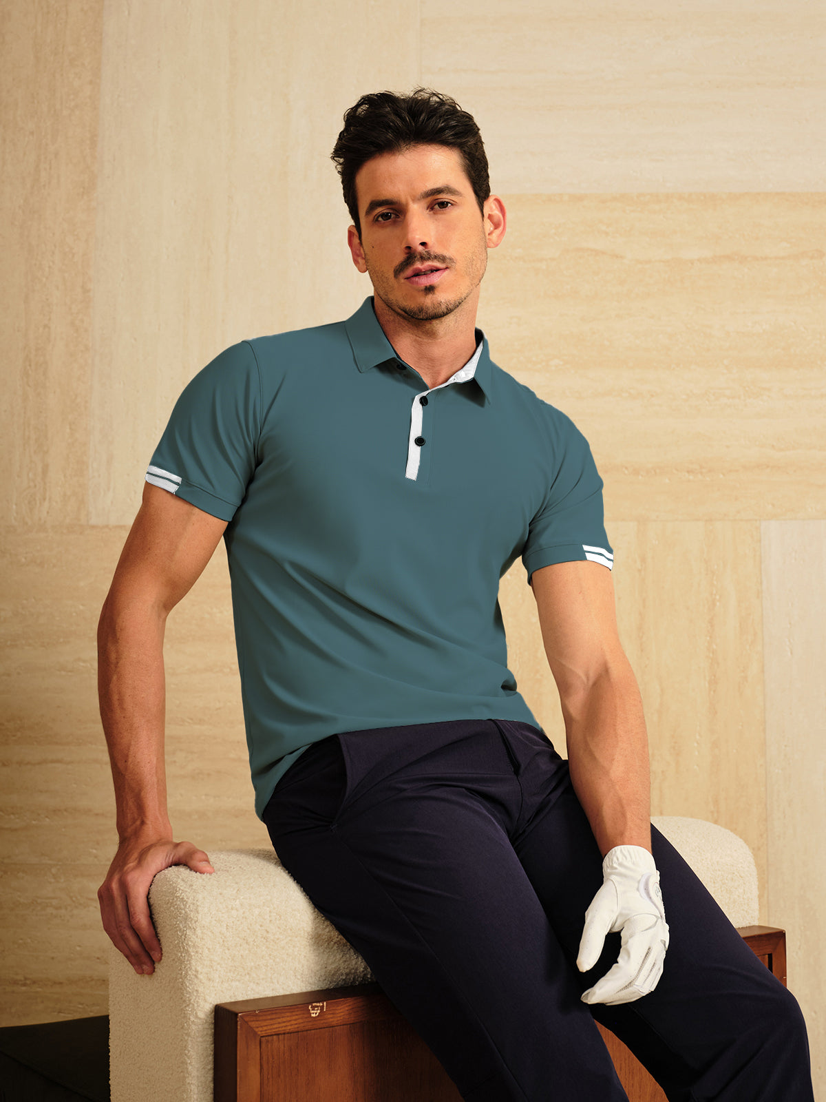 More Than Basic Men's Golf Shirt Quarterzip UPF50+