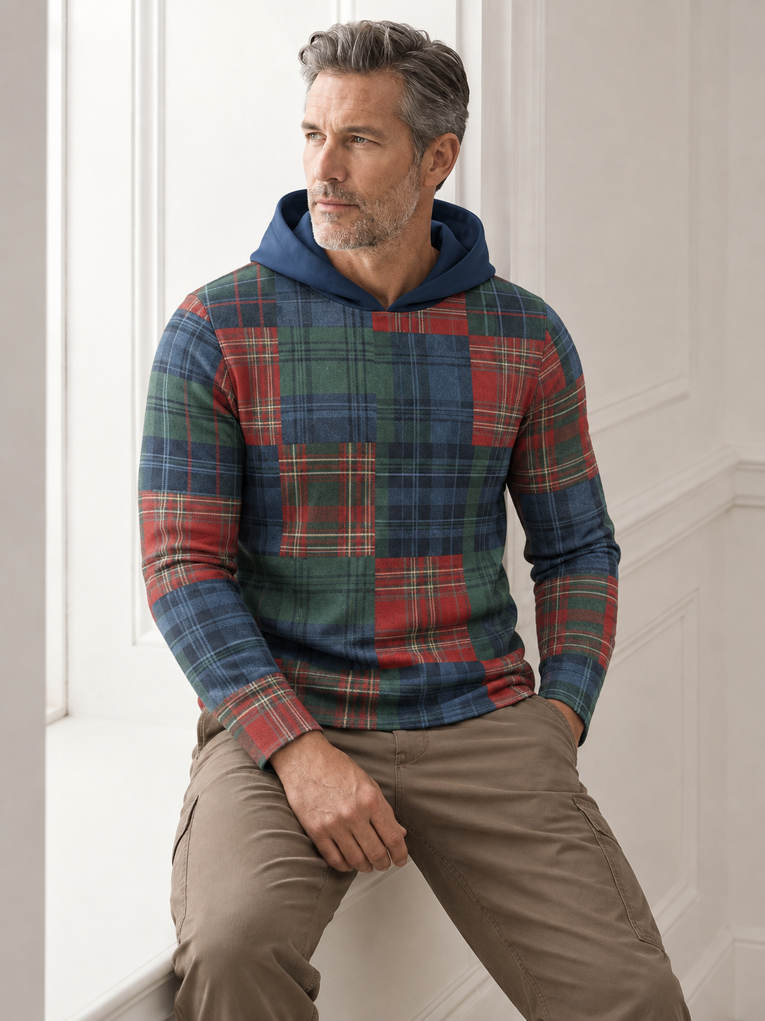 Fairway Patchwork Men's Golf Hooded Sweatshirt