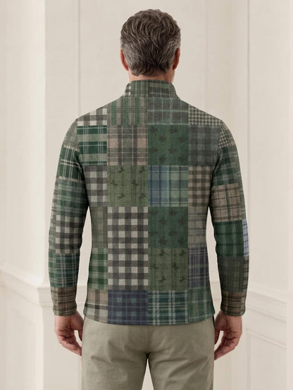 Fairway Patchwork Men's Lightweight Golf Shirt Quarterzip UPF50+