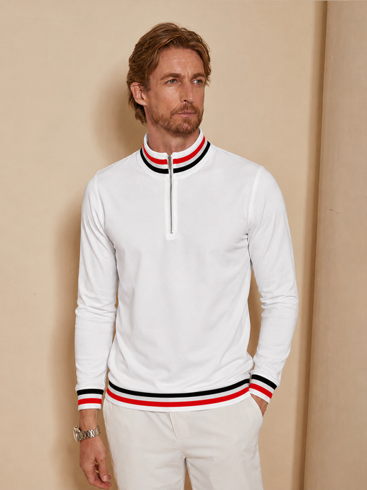 Navycore Camisa de Golf para Hombre con Cremallera Media UPF50+