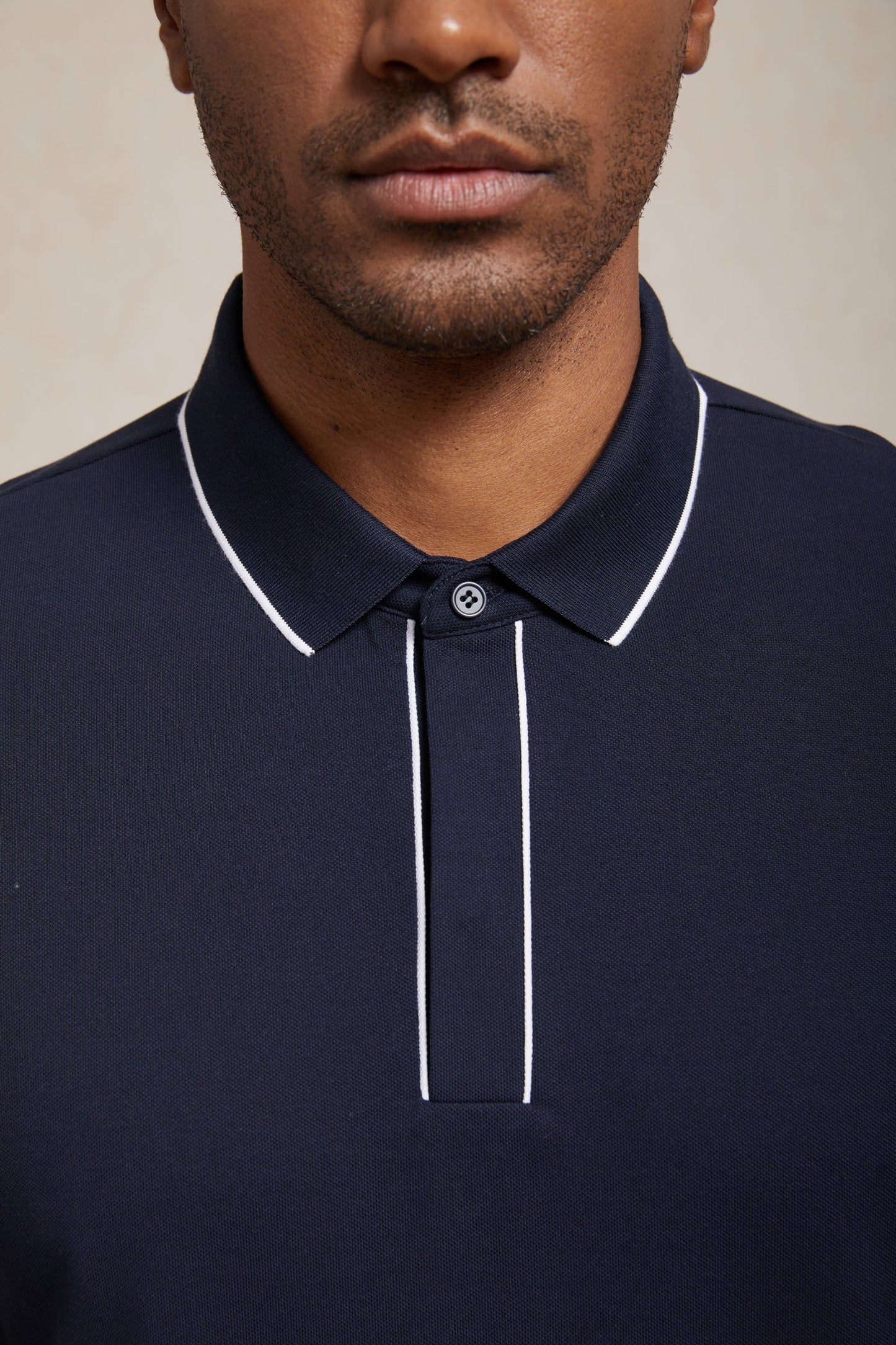 NaturalComfy Men's Contrasting Trimmings Polo