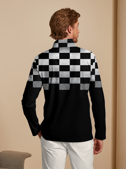 Not So Classic Men's Lightweight Golf Shirt Quarterzip UPF50+