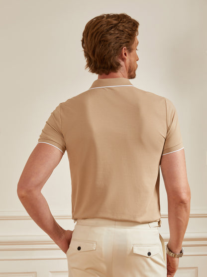 CotFlex Men's Cotton Blend Polo Top Quarterzip