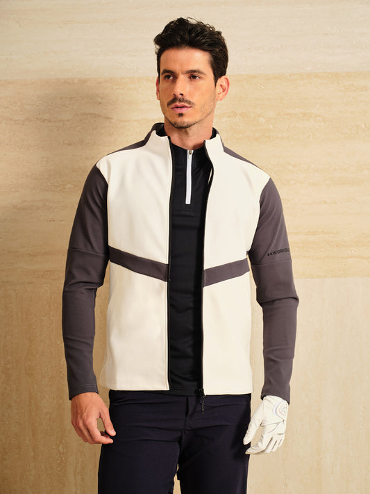 More Than Basic Men's Golf Full Zip Pocket Jacket