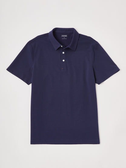 PearlTex Men's Piqué Cotton-Silk Blend Polo Top
