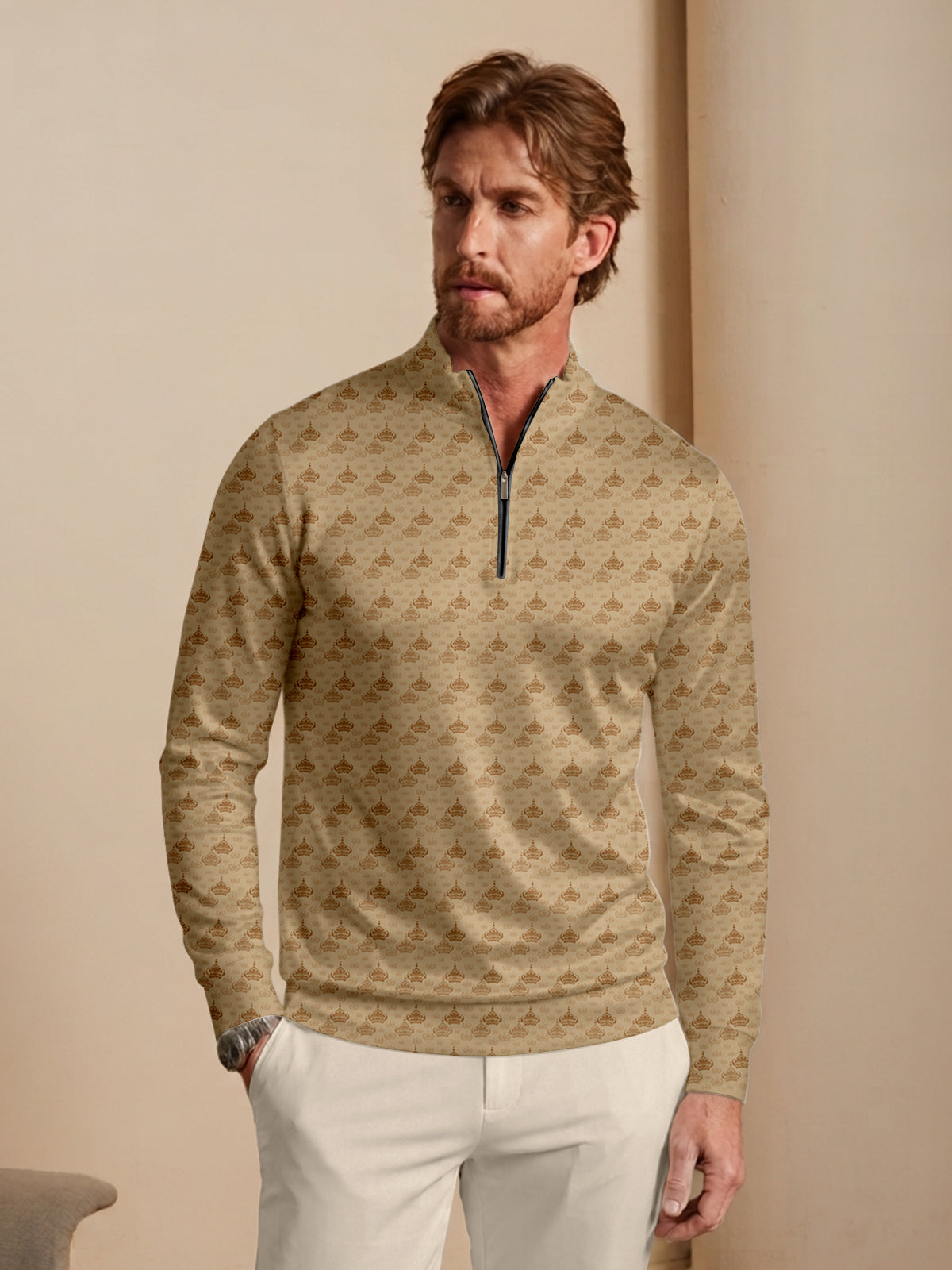 Not So Classic Men's Lightweight Golf Shirt Quarterzip UPF50+